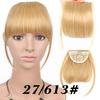 Fringe Bangs Synthetic Hair Extensions Clip In Bangs 6 Inch Short Straight Hairpiece Front Neat Bang Two Side Blonde