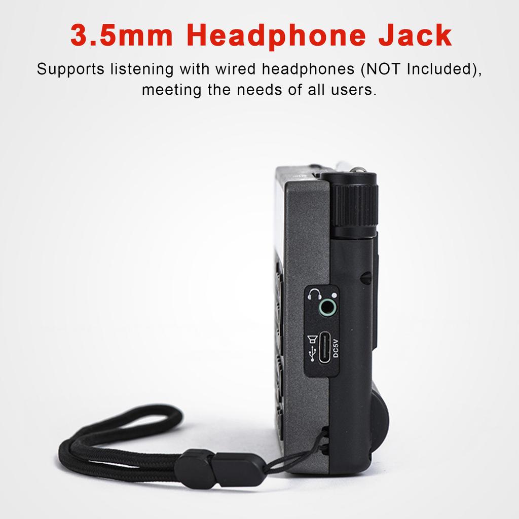 HanRongDa HRD-757 Multi-band Radio FM AM MW SW V.UHF AIR WB Portable Radio APP Control BT TF Music