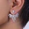 New European and American Earrings With Micro Inlaid Zircon Flowers Fashionable Earrings Retro and Versatile Earrings