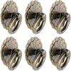 6pcs Ring Pull Small Cabinet Pull In Antique Brass Flower Closet Cabinet Door Knob for Cabinets Armoires(Single Hole with Screw)