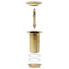 Push-button Drain - vidaXL - Gold - 6.4x6.4x9.1 Cm - Zinc and Brass - Easy To Clean