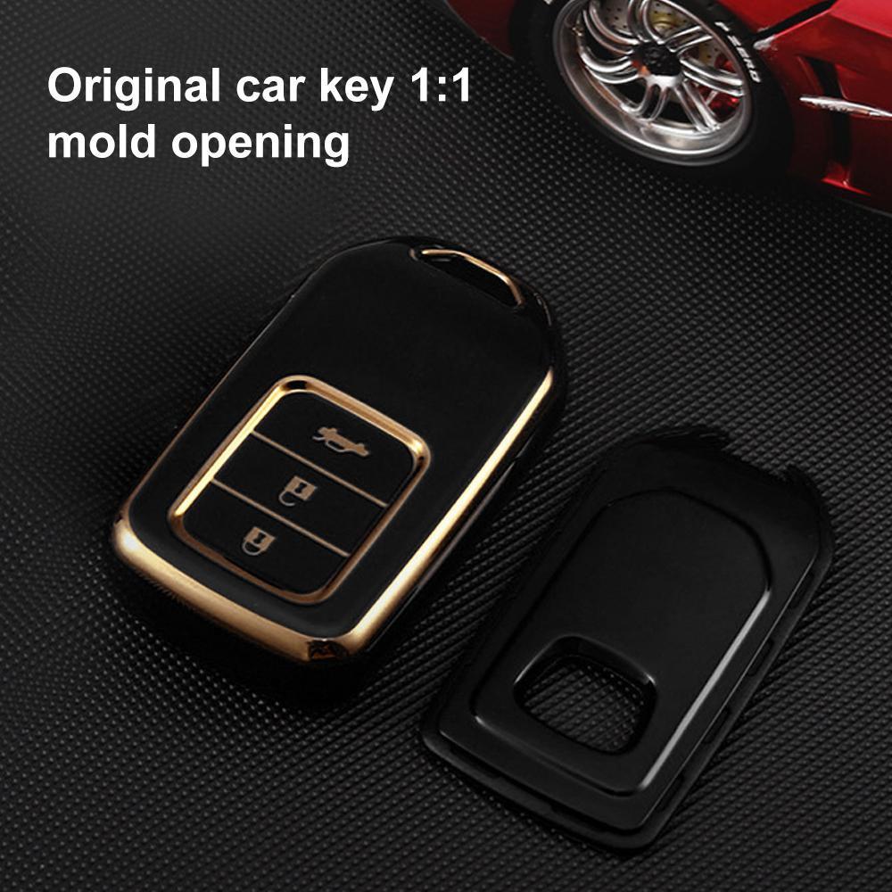 3 Buttons Fasion TPU Car Remote Key Fob Cover Case For Honda Accord EX EXL Civic Crv Hrv Pilot Ridgeline 2016 -2018 Pocketor