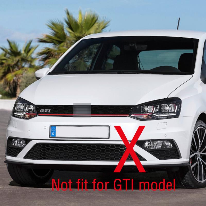 Car Front Bumper DRL Fog Light Lamp Trim Grille Cover Frame Lid Bezel For VW Polo 6C Hatchback 2014 2015 2016 2017