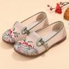 Summer New Middle-aged and Old Mesh Hollowed-out Hanfu Embroidered Shoes with Soft Soles and One Pedal Cloth Shoes for Women