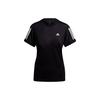 Own The Run Cooler Tee Vintage Three Stripe Logo Print Running Short Sleeve T-Shirt Women Tops Black H59273