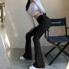 Solid Y2k Woman Pants E Girl Aesthetic Fashion Streetwear Women Clothes Slim High Waist Sexy Bell Bottom Flare Tights