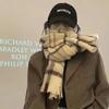 Winter Cashmere Scarves Beige Mohair Tassel Shawls Long Pashmina Plaid Scarf  Girls
