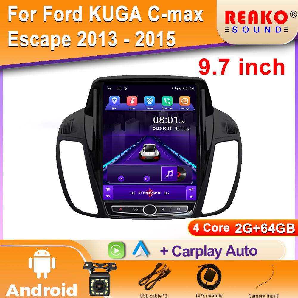 Multimedia Player Head Unit For Ford KUGA C-max Escape 2013 2014 2015 Car Radio Android Auto Carplay GPS Navigation 2din DVD