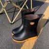 Men New Design Rain Boots PVC Anti-slip Lightweight Waterproof Water Shoes for Outdoor Use