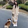 Autumn Winter Warm Fleece Pajama Sets Thicken Coral Velvet Homewear Suit Homewear Long Robes for Women