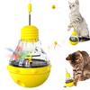 Cat Toy Flashing Ball Transparent Bulb Shape Tumbler Toy Turntable Bucency Teaser Ball Kitten Training Function Pet Supplies
