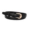 Womens Pu Fine Leather Belt With Metal Pin Buckle For Casual Commuting Outfits