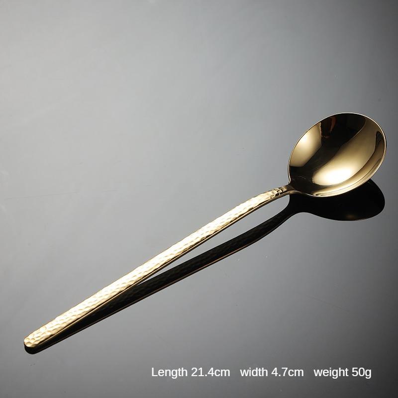 HANYANG 304 ложка-молот из нержавеющей стали с титановым покрытием, ложка в стиле ретро, ​​бытовая кухонная посуда высокой ценности