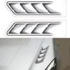 2Pcs/Set Creative 3D Car Stickers Side Fake Vents Front Cover Decorative Decals