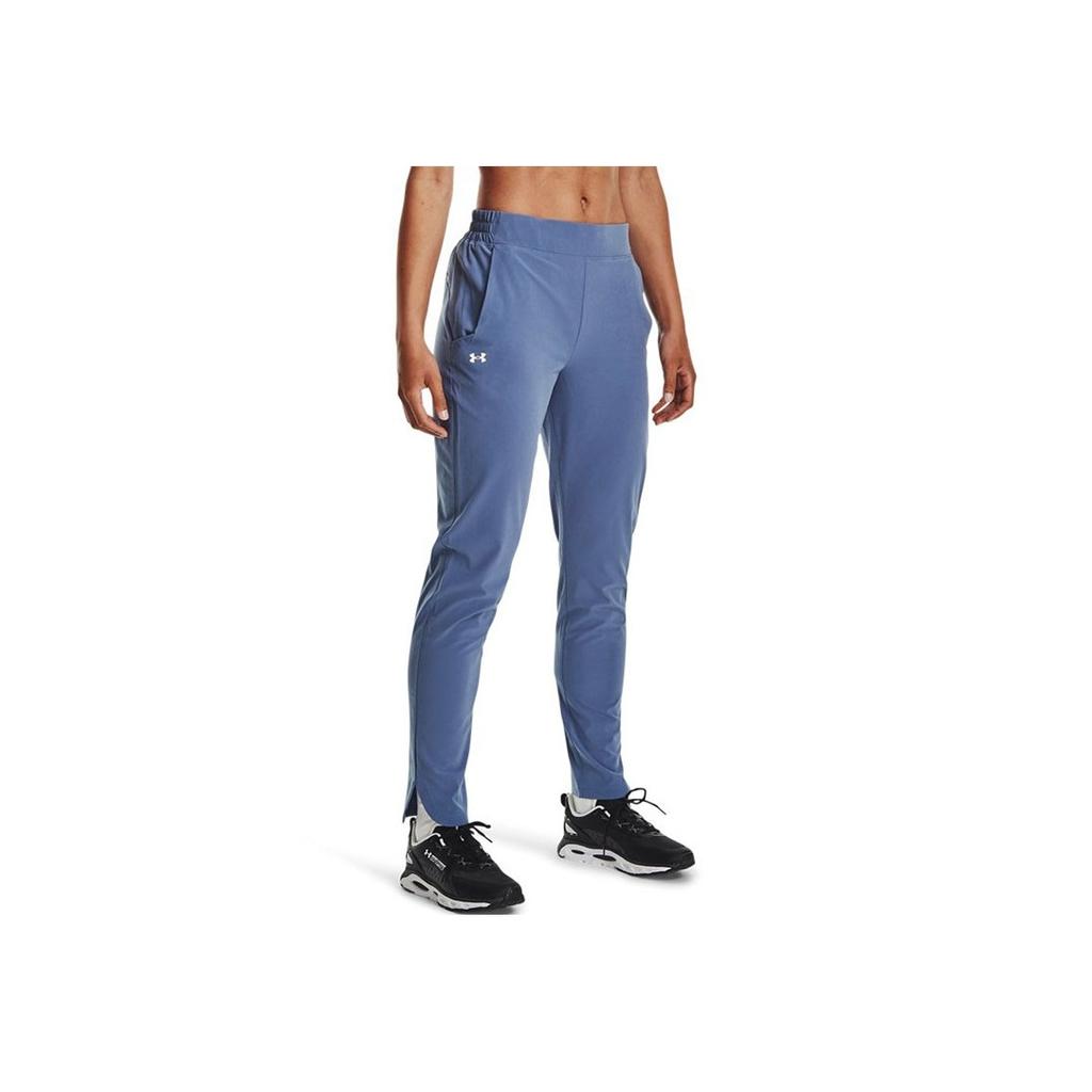 Under Armour Solid Color Elastic Woven Breathable Training Pants Women Pants Blue 1368680-470