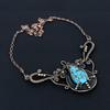 Turquoise Gemstone Handmade Pure Copper Wire Wrap Jewelry Necklace For Women