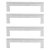 4Set Cabinet Handles 201 Stainless Steel Cupboard Pulls for Furniture Doors Desk Drawers12x12x96