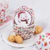 100Pcs Christmas Cupcake Paper Cups Muffin Cupcake Liners Merry Cake Mold Baking Home Decorations