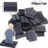 100Pcs City Figures Stand 3X4 Dots Base Plate With 4 Knobs Display Holder Diy Moc Building Blocks Accessory Bricks Parts