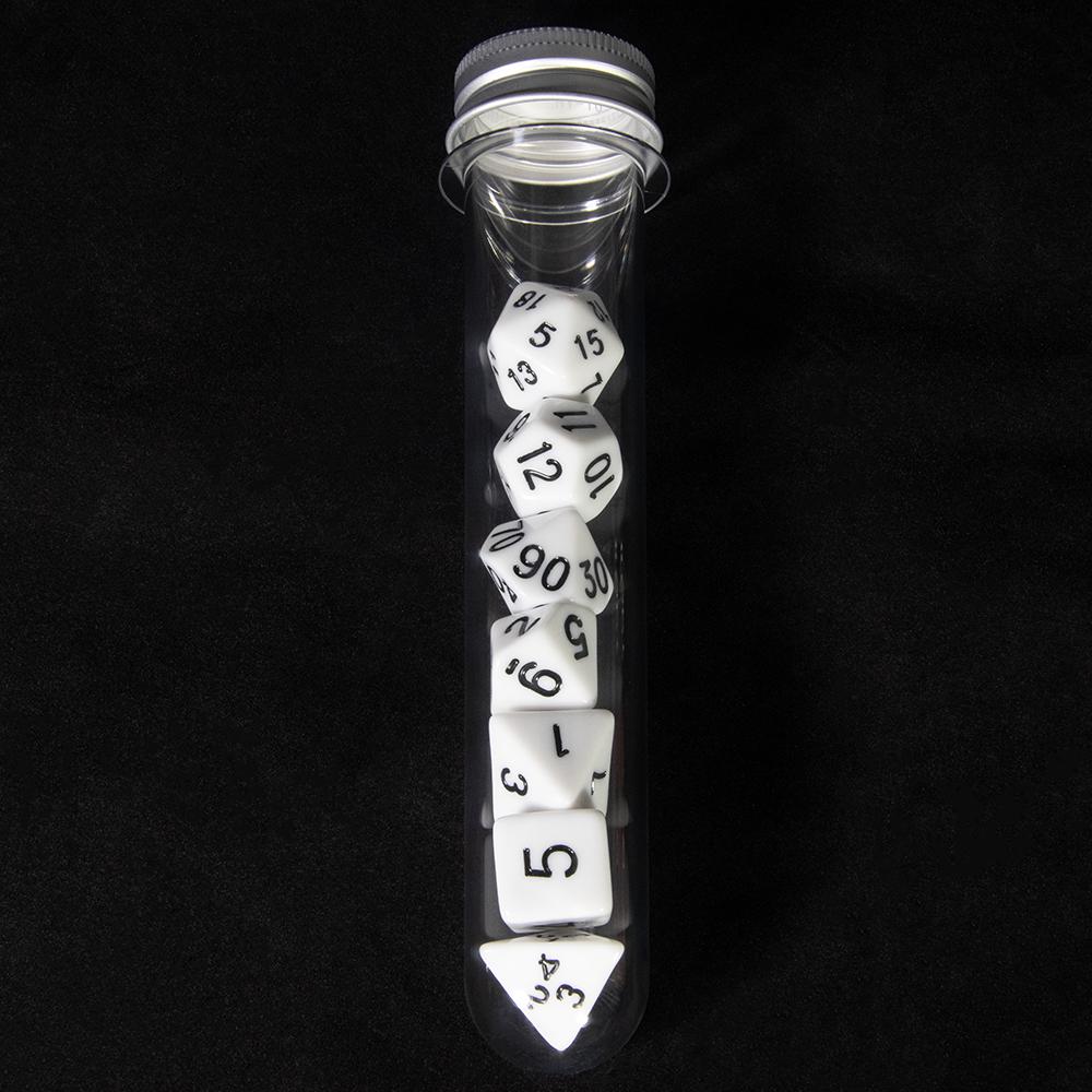 Polyhedral Dice Set 7Pcs Role Playing Game Dice with Tube for Table Board Game RPG D&D