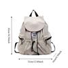 Solid Color Ruched Shoulder Bags Nylon Student Schoolbag Simple Drawsting Backpacks  Outdoor