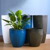 Yousheng Deep Flower Pot Imitation Ceramic Plant Pot with Drainage Hole Resin Monstera Planter with Saucer for Indoor Outdoor Plants Home Garden