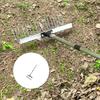 Sturdy Steel Rake With Ergonomic Handle For Efficient Lawn Yard Debris Cleaning And Pet Waste Removal Cleaning Tool