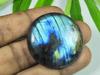 36X36MM Multi Fire Labradorite Round Cabochon Loose Natural Gemstone 77Cts. SK-4013