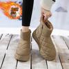 CRLAYDK Winter New Boots for Women Ankle Outdoor Fur Lined Snow Shoes Platform Leather Waterproof Walking Ladies Booties