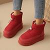 Women's 2025 Winter Outdoor Non-Slip Snow Boots with Thick Velvet-Lined Ankle and Platform Sole.