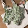Japanese Style Woman Socks Flower Embroidery Harajuku Retro Crew Socks Women Lolita Kawaii Animal Cartoon Cute Socks New Fashion