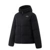 Li Ning Hot Pot Down Jacket Series Water-Resistant Stand Collar Solid Color Short Down Jacket Women Outerwear Black AYMU338-2