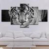 Wall Art Painting HD Printed Poster 5 Panel Animal Tiger Living Room Modular Canvas Pictures Framework Home Decoration No Frame