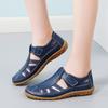 Women's Leather Sandals Loafers Soft Sole Vintage Shoes Flats for Ladies