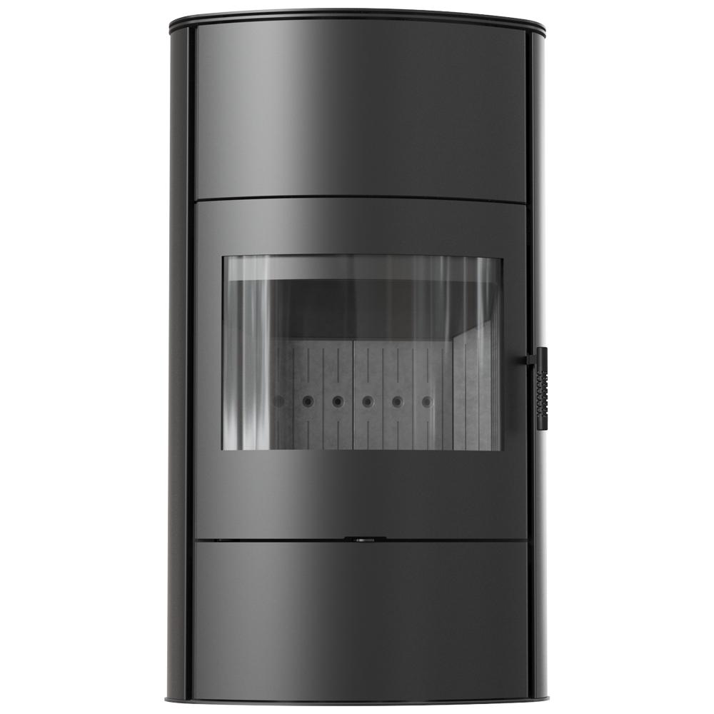 Wood Burning Steel Stove KRATKI AB/S/2/ROLLO High 10 kW Ø 150 Black Thermotec