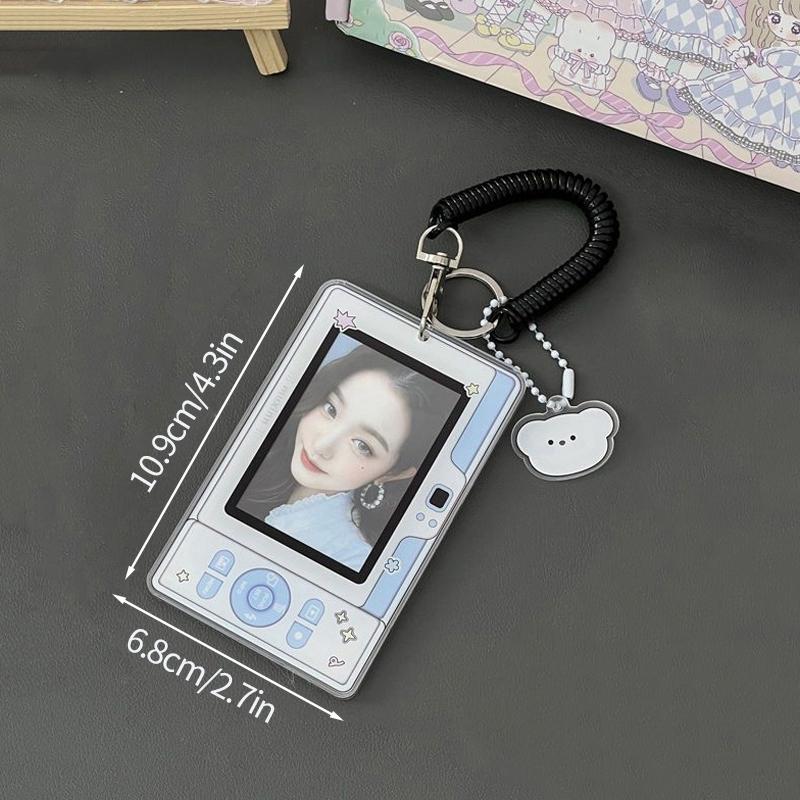 Cartoon Kpop Photocard Holder Camera Mobile Phone Shaped Idol Photocard Binder 3Inch Photo Storage Case Protection Cover