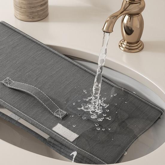 Clothing Storage Box with Dustproof Lid Foldable Design Large Capacity Toys Blankets Storage Basket with Reinforced Handles