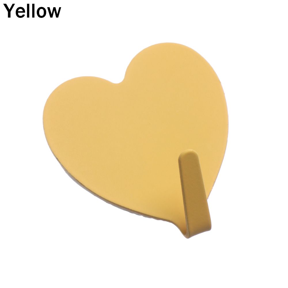 Supplies Heart-shaped No Trace Strong Adhesive Storage Racks Hanger Hooks Wall Hook Key Holder