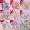 5Pcs 29*4mm Acrylic Dazzling Flowers Loose Beads for Jewelry Making DIY Beading Neclace Bracelet Handcrafted