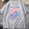 Live Laugh Lobotomy T Shirt Men Funny Dolphin Meme T-shirt Silly Weird Short Sleeve Tshirt Unisex Printed T-shirt Tops