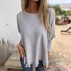 Autumn and Winter Women's Sweater Loose Long Sleeve Mulle Knit Bottom Shirt