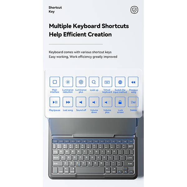 Essager Чехол с беспроводной клавиатурой Bluetooth для iPad 10,9 дюйма, магнитная клавиатура для iPad 10, чехол для планшета, складная клавиатура с трекпадом