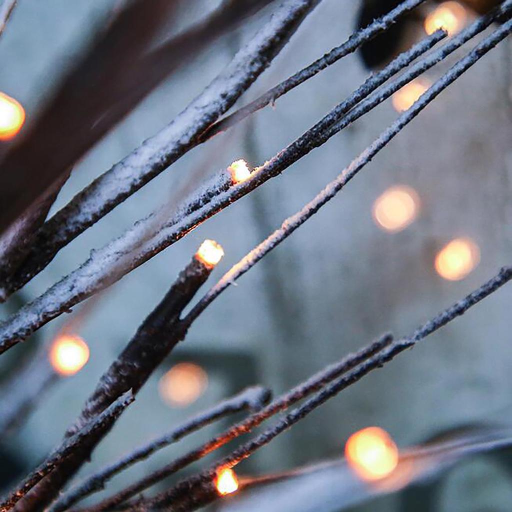 Световое дерево с естественной текстурой, предустановленные теплые белые светодиодные фонари, украшение для дома