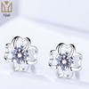 Imitation S925 Four-Leaf Clover Stud Earrings - Korean Style, Women's Luxurious High-End Niche Design