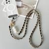 Universal Lanyard Long Crossbody Pearl Pickup Chain for Girl Ladies Anti-lost Phone Lanyard Women's Long Neck and Shoulder Strap