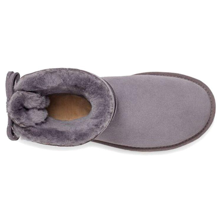 UGG Bailey Bling Bow Short Snow Boots Women Boots Purple Gray 1120864-SHA