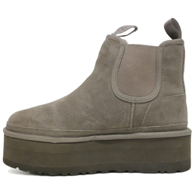 UGG Thick Sole Comfortable Fashion Short Snow Boots Women Boots Gray 1134526-GREY
