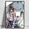 Japan Anime Princess Mononoke Canvas Painting Posters and Prints Wall Art Pictures for Living Room Cuadros Home Decoration No Frame