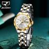 JINSHIDUN New Business and Leisure Ladies Watch Fully Automatic Mechanical Watch Tungsten Steel Double Calendar Luminous Waterproof High-end Watch