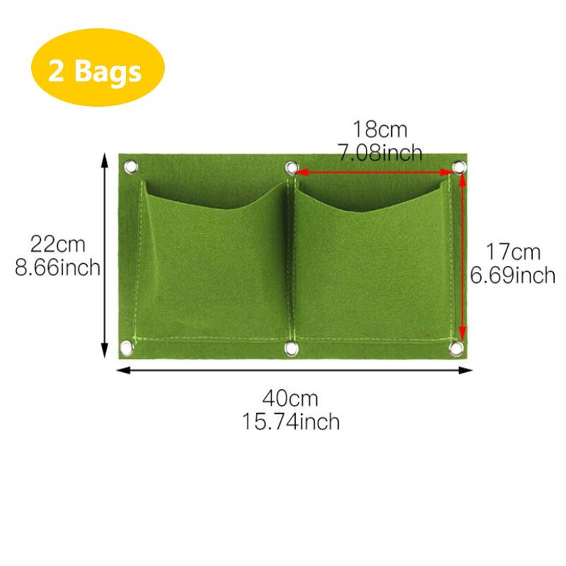 2/4/9 Pockets Vertical Garden Grow Bags Plant Wall Hanging Planting Pots Grow Planter Vegetable Gardening Supplies